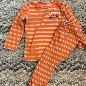 Carter's Orange Striped Little Monster Set